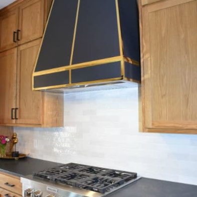 Custom built vent hood surround by Meyer Brant Custom Homes in New Braunfels